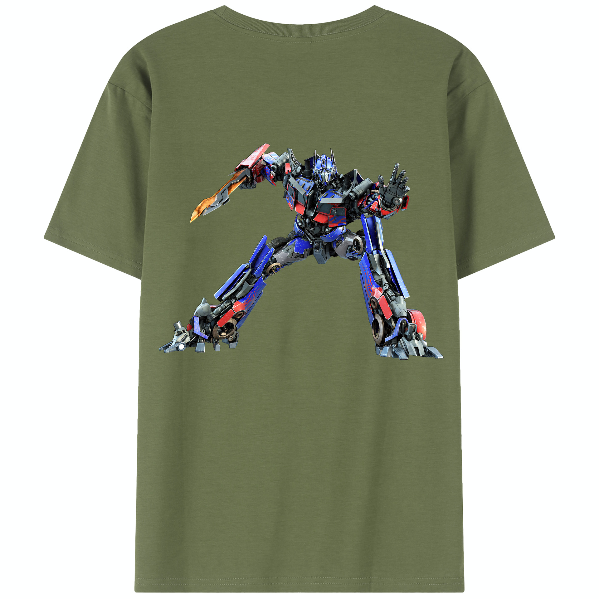 （画像用） Transformers トランスフォーマー 綿100％半袖Tシャツ（背面プリント）